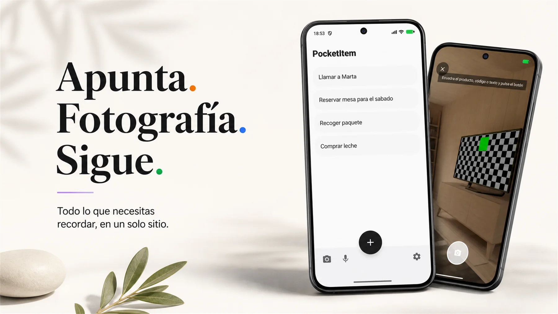 Mockup de PocketItem